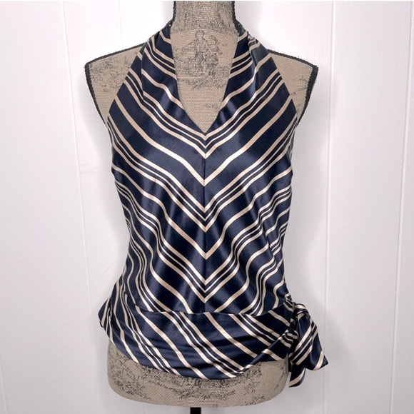 Banana Republic Tops - BANANA REPUBLIC 100% Silk Halter blouse with side tie